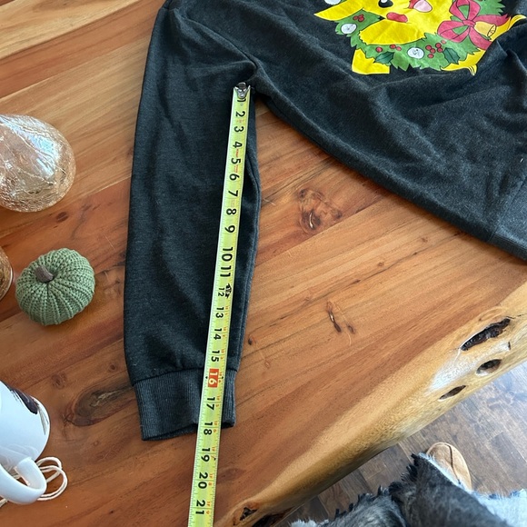 Pokemon Nintendo Dark Gray Unisex Light Up Ugly Christmas Pikachu Sweatshirt Lrg - Picture 9 of 13